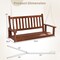 2-Person Wooden Outdoor Porch Swing with Rust-proof Metal Chain